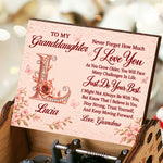 Custom Name Encouragement Gift for Granddaughter from Grandma - Personalized Music Box - Believe In Yourself And Keep Shining