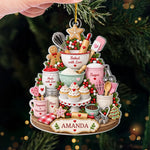Custom Name Christmas Baking Keepsake - Personalized Acrylic Ornament - Baked With Love