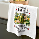 Custom Name Pickle Gifts for Pickle Lovers - Personalized Kitchen Towel - Big Dill