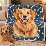 Custom Name Golden Retriever Lover Decor - Personalized Blanket - Pet Families
