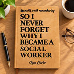 Custom Name Career Motivation Gifts - Leather Writing Journal - The Moments Worth Remembering