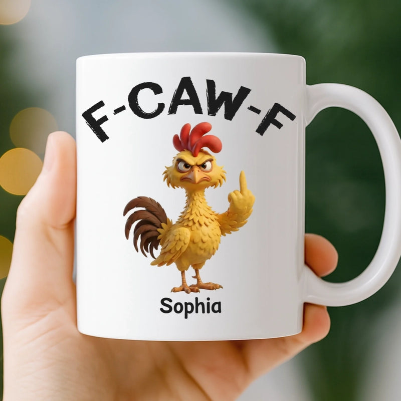 Custom Name Funny Chicken Work Vocabulary Gifts - Personalized Mug - Professional Overthinker