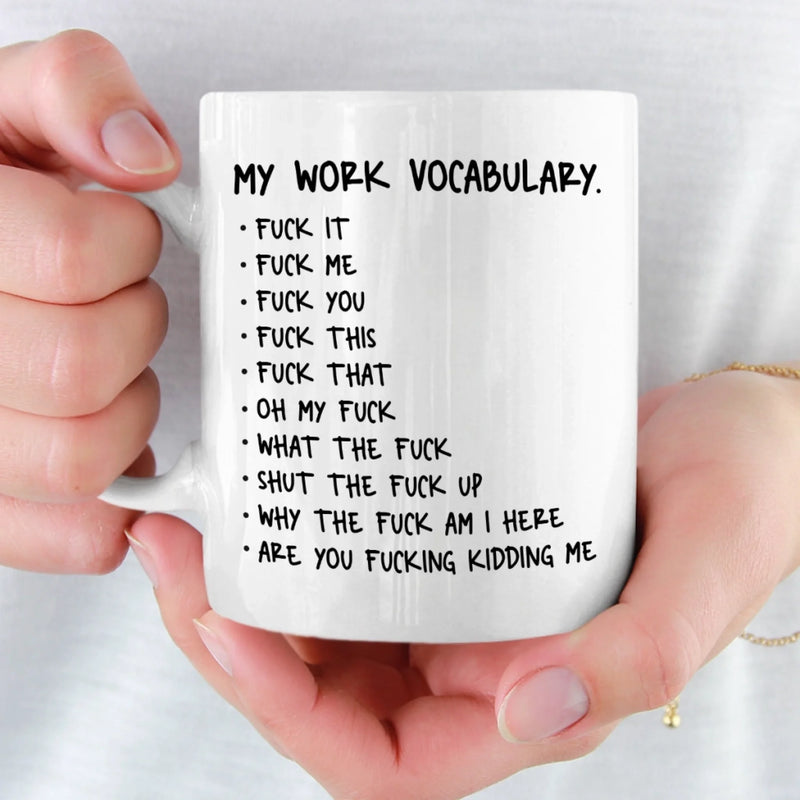 Custom Name Funny Chicken Work Vocabulary Gifts - Personalized Mug - Professional Overthinker