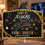 Custom Name True Crime Gifts for Crime Lovers - Personalized Wearable Blanket Hoodie - Serial Snacker