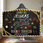 Custom Name True Crime Gifts for Crime Lovers - Personalized Wearable Blanket Hoodie - Serial Snacker
