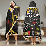 Custom Name True Crime Gifts for Crime Lovers - Personalized Wearable Blanket Hoodie - Serial Snacker