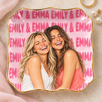 Personalized Photo Jewelry Dish – Gifts For Best Friends – Custom Bestie Names