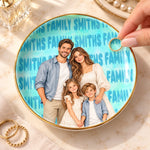 Personalized Photo Jewelry Dish – Gifts For Family – Custom Family Name