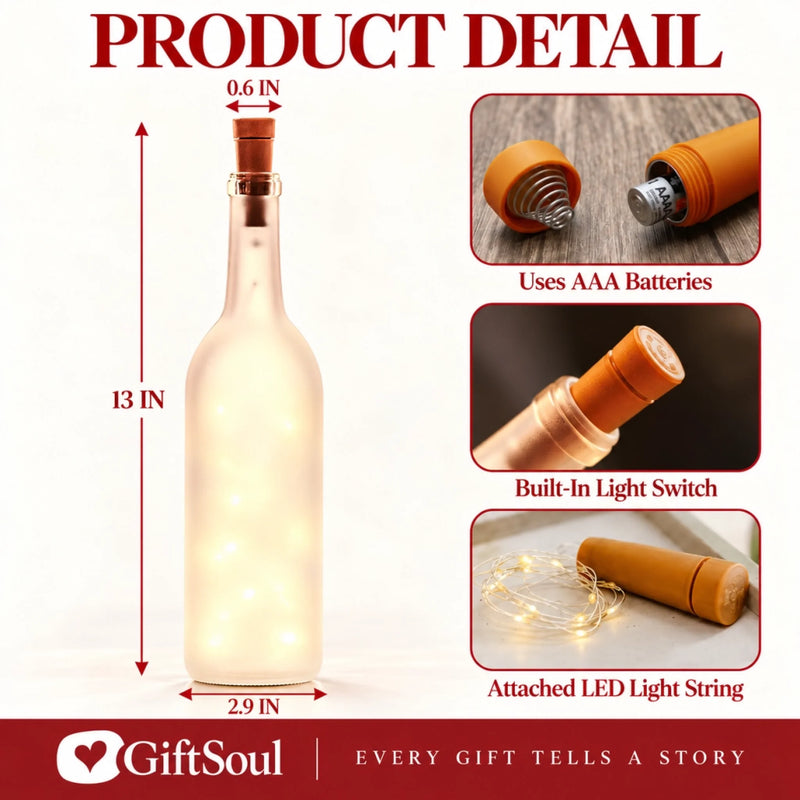 Custom Name Old Friend Gifts - Personalized Bottle Lamp