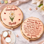 Custom Name Granddaughter Love Gifts - Personalized Compact Mirror - Stay Strong