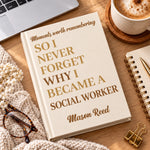 Custom Name Career Motivation Gifts - Personalized Hardcover Journal - Meaningful Work