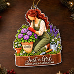 Custom Name Gardening Gifts for Women - Personalized Acrylic Ornament - Plants Lover