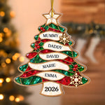 Custom Name Family Christmas Tree Gifts - Personalized Acrylic Ornament - Holiday Decorations