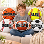 Custom Name Sports Gifts for Kids - Personalized Shaped Pillow - Game On Always