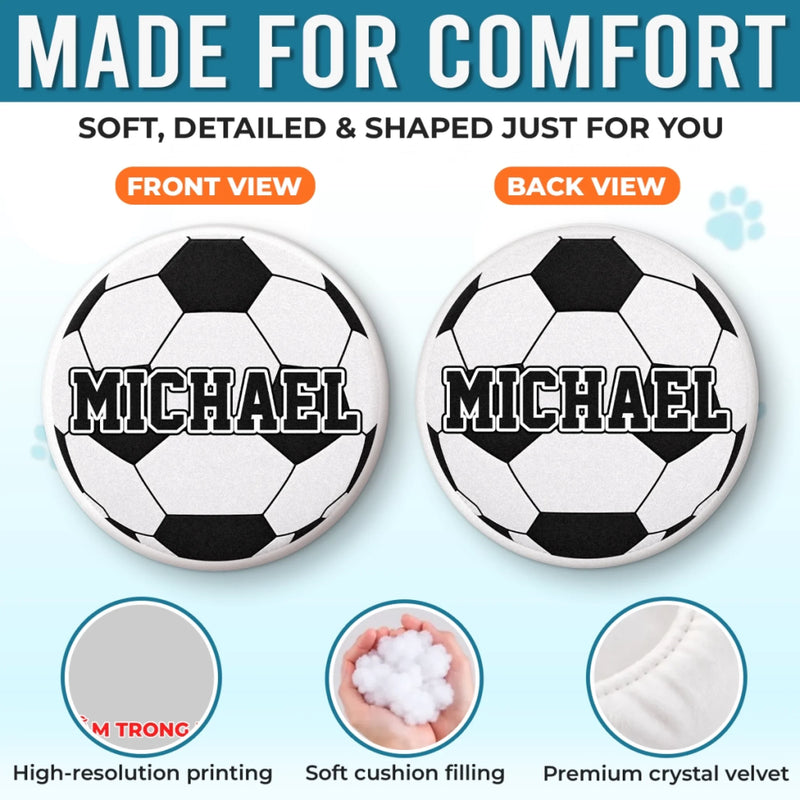 Custom Name Sports Gifts for Kids - Personalized Shaped Pillow - Game On Always