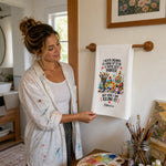Custom Name Funny Painter Gifts for Artists - Personalized Kitchen Towel - Born To Create