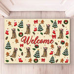 Custom Christmas Dog Lover Welcome Decor - Personalized Festive Doormat - Welcome