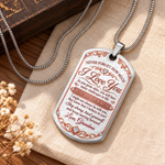 Custom Name Granddaughter Love Gifts - Personalized Dog Tag Necklace - Trust Yourself