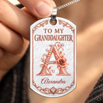 Custom Name Granddaughter Love Gifts - Personalized Dog Tag Necklace - Trust Yourself