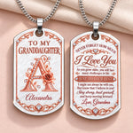 Custom Name Granddaughter Love Gifts - Personalized Dog Tag Necklace - Trust Yourself