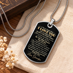 Custom Name Grandpa Gifts for Grandson - Personalized Dog Tag Necklace - Good Times