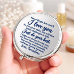 Custom Initial Granddaughter Keepsake Gifts - Personalized Compact Mirror - Always Believe In Yourself
