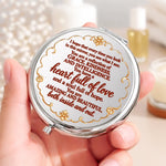 Custom Name Floral Keepsake for Granddaughter - Personalized Compact Mirror - Grace In Every Step