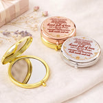 Custom Name Floral Keepsake for Granddaughter - Personalized Compact Mirror - Grace In Every Step