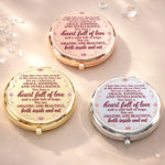 Custom Initial and Name Inspirational Gifts for Granddaughter - Personalized Compact Mirror - Believe In Your Beautiful Soul