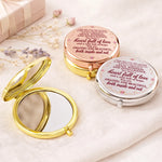 Custom Initial and Name Inspirational Gifts for Granddaughter - Personalized Compact Mirror - Believe In Your Beautiful Soul