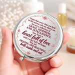 Custom Initial and Name Inspirational Gifts for Granddaughter - Personalized Compact Mirror - Believe In Your Beautiful Soul
