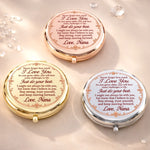 Custom Photo Granddaughter Gifts - Personalized Compact Mirror - Be Brave Be Beautiful