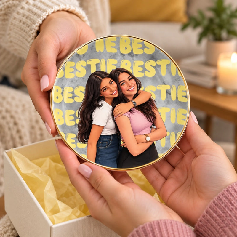 Bestie Gifts for Women - Personalized Jewelry Dish