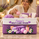 Custom Name Self-Care Gifts - Personalized Storage Basket