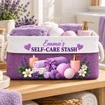 Custom Name Self-Care Gifts - Personalized Storage Basket