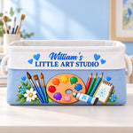 Custom Name Little Art Studio Gifts for Kids - Personalized Storage Basket