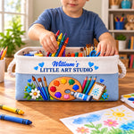 Custom Name Little Art Studio Gifts for Kids - Personalized Storage Basket