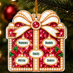 Custom Name Christmas Gift Box Keepsake for Families - Personalized Acrylic Ornament - The Gift Of Us