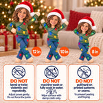 Custom Photo Funny Christmas Light Couple Gifts - Personalized Poseable Plush Doll - Matching Mess Makers