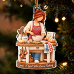 Custom Name Baking Gifts for Women - Personalized Acrylic Ornament - Cookies Time