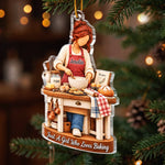 Custom Name Baking Gifts for Women - Personalized Acrylic Ornament - Cookies Time