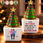 Custom Name Best Friend Christmas Gifts - Personalized Glass Everlasting Christmas - Always Laughing