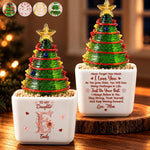 Custom Name Christmas Tree Gifts for Daughter - Personalized Glass Everlasting Christmas - Believe In You