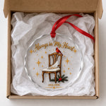 Custom Memorial Dad Christmas Gifts - Personalized Glass Ornament