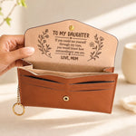 Custom Name Daughter Gifts - Personalized Leather Envelope Wallet - You Are Truly Special