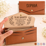 Custom Name Daughter Gifts - Personalized Leather Envelope Wallet - You Are Truly Special