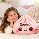 Custom Name Rainbow Happy Face Gifts for Kids - Personalized Shaped Pillow