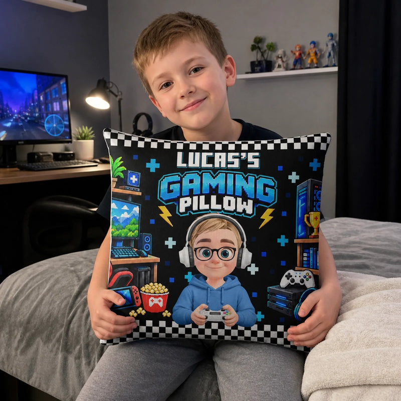 Custom Name Gamer Character Gifts  - Personalized Pillow - My Gaming Pillow