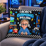 Custom Name Gamer Character Gifts  - Personalized Pillow - My Gaming Pillow