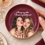 Custom Photo Sister Best Friend Gifts - Personalized Jewelry Dish